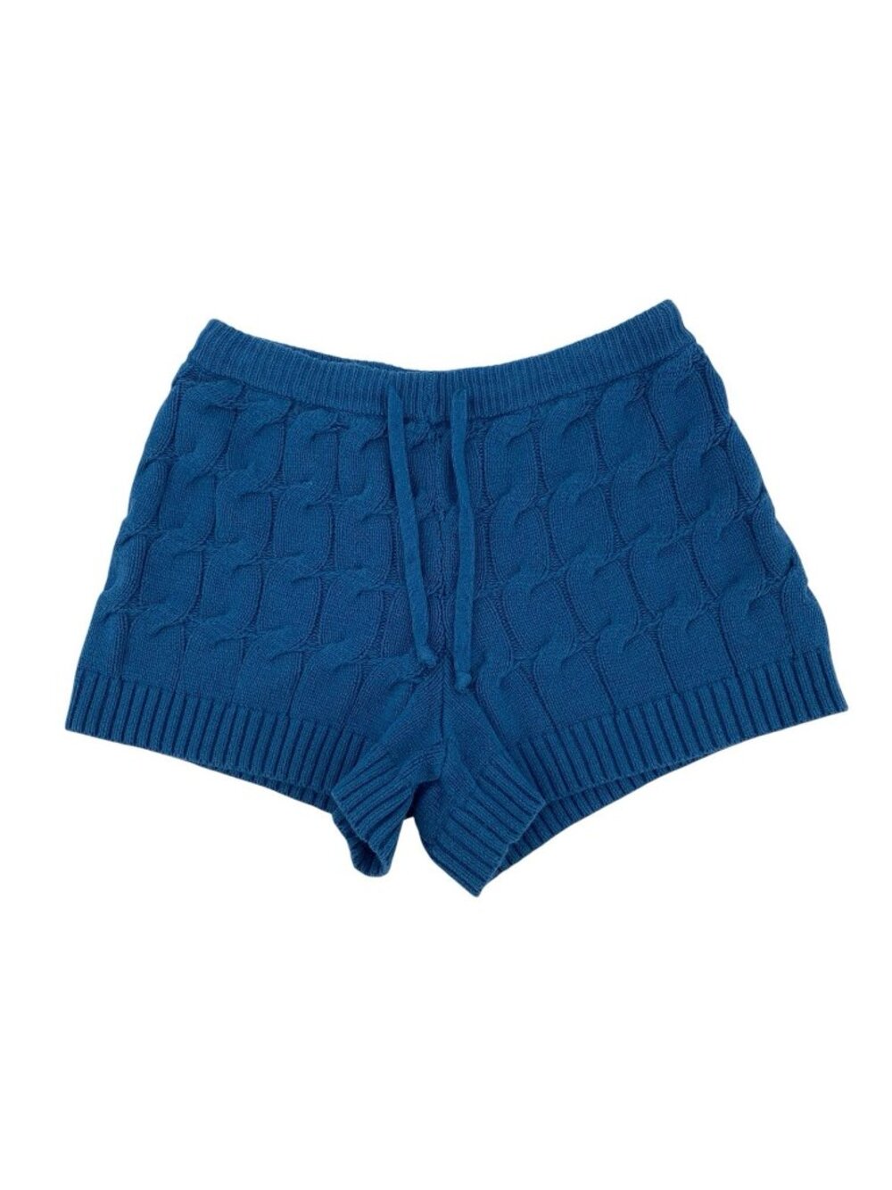 SATURDAY SUNDAY ANTHROPOLOGIE Size Small Blue Ellyn Cable Knit Shorts Boho Beach